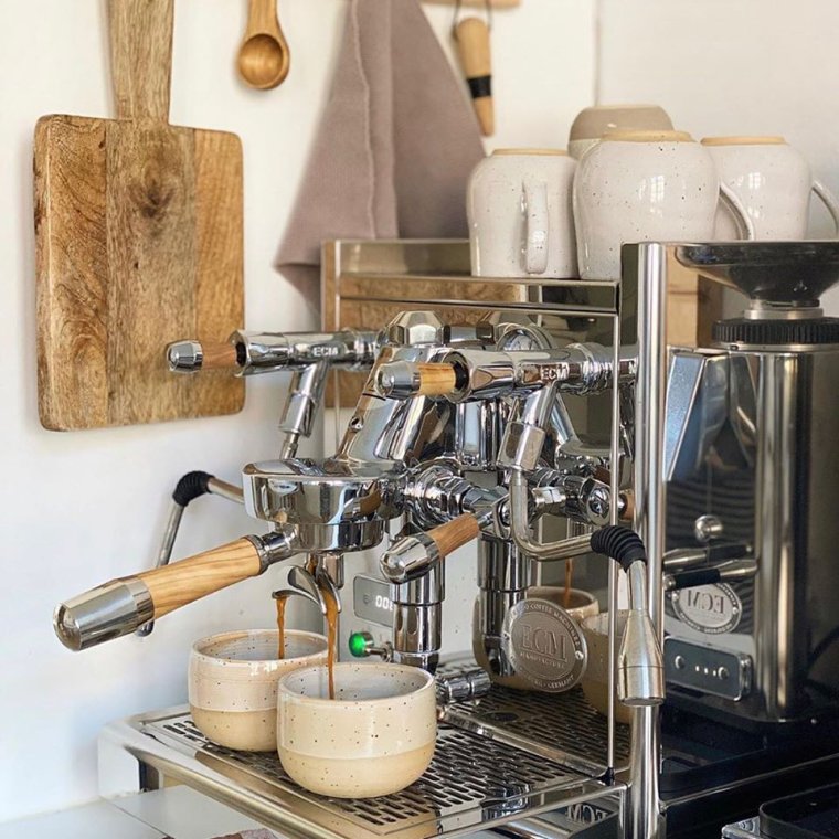 ECM Olive Wood Handle Set (hndtagst til 'lever' model)