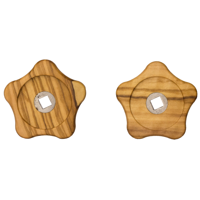 ECM Olive Wood Handle Set (hndtagst til drejeknap model)