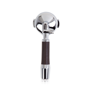 ECM Profi 1-spout skr/vinkel portafilter(PF) til E61 - forkromet messing i Oak Wood