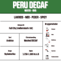 Peru Decaf (kologisk Swiss Water Process) 