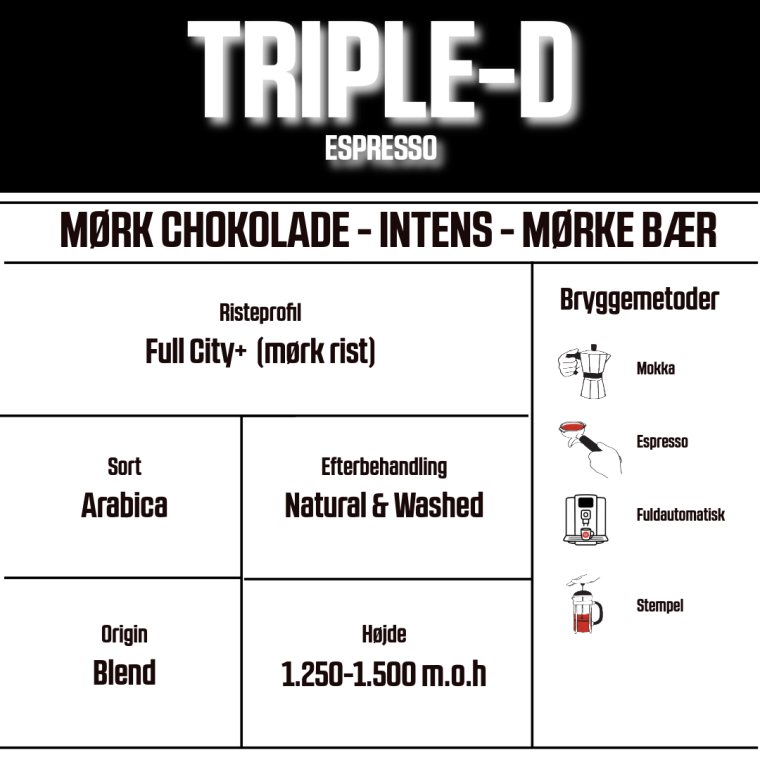 500 gram Triple-D (mørk D'oro rist)