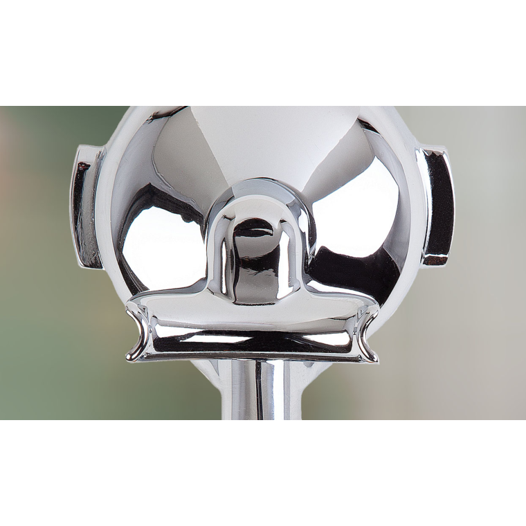 ECM Profi 2-spout skr/vinkel portafilter (PF) til E61 - forkromet messing i Oak Wood