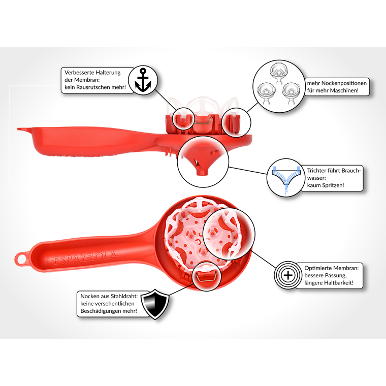 Espazzola 2+3-58mm Gruppehoved Rengrings St (i sort)