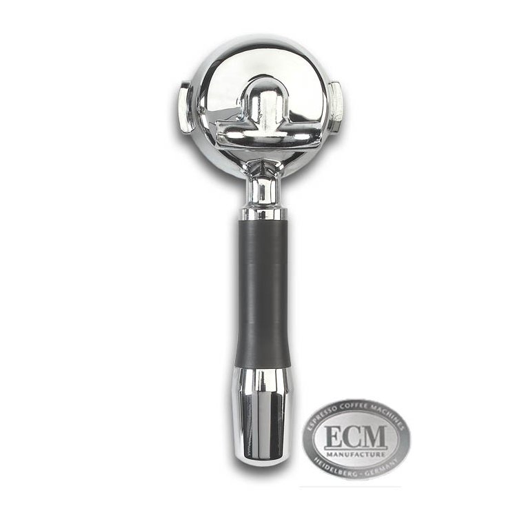 ECM Profi 2-spout skr/vinkel portafilter (PF) til E61 - forkromet messing