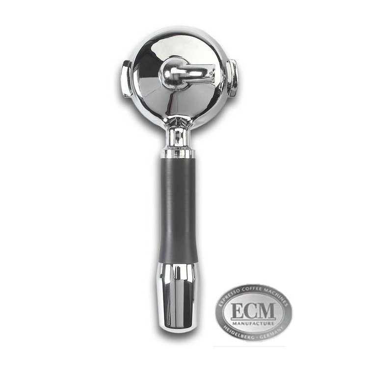 ECM Profi 1-spout skrå/vinkel portafilter(PF) til E61 - forkromet messing