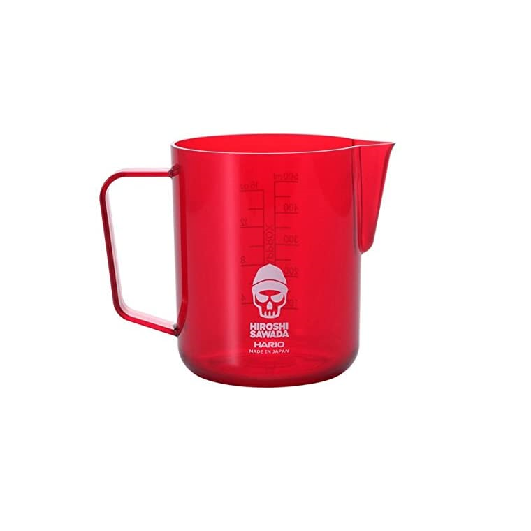 HIROSHI x HARIO Latte Art Mlkekande  0,5 liter (rd plast)