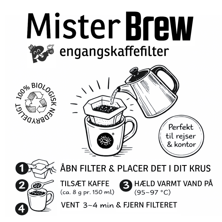 Mister Brew engangskaffefiltre (100 stk)